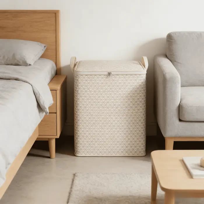 Boîte de rangement en tissu extra-large de 220 litres, conçue pour les couettes, les vêtements et les sous-vêtements - pratique, légère