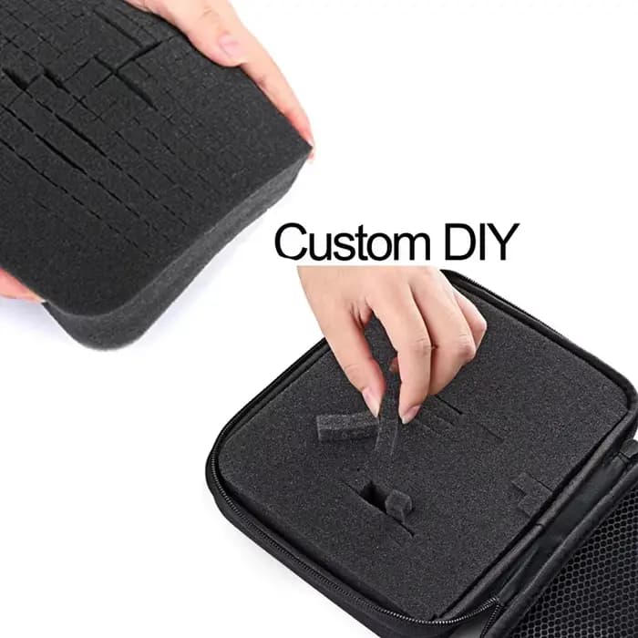 Mallette à outils bricolage mousse éponge pour perceuse outils Kit pour sacs de rangement outil extérieur voyage étui à fermeture éclair matériel boîte accessoires