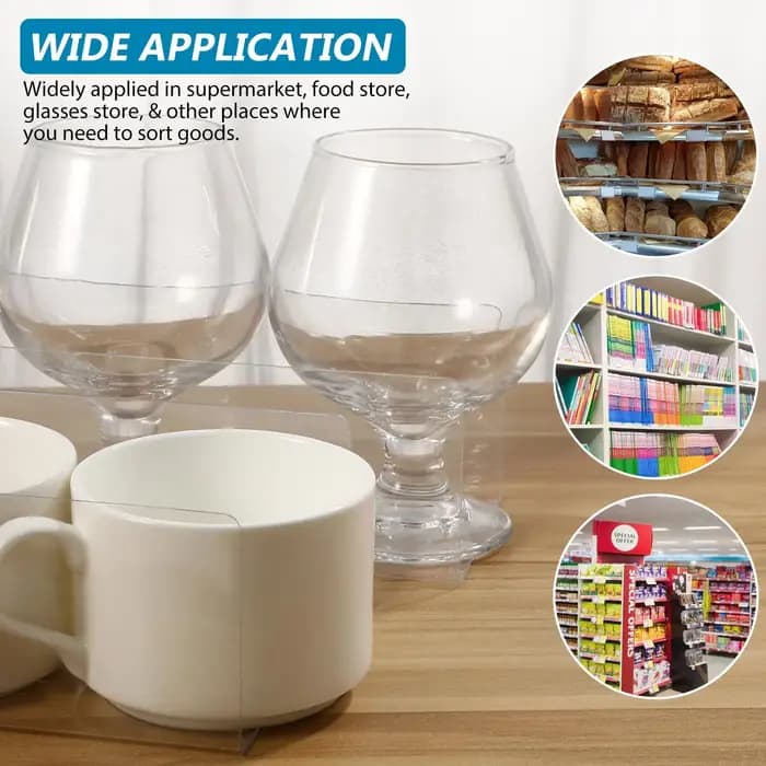 Supports de Synchronisation d'Étagères de Supermarché en Plastique Transparent