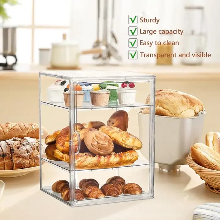 1 pièce, boîte de rangement pour pain transparente réglable à 4 niveaux