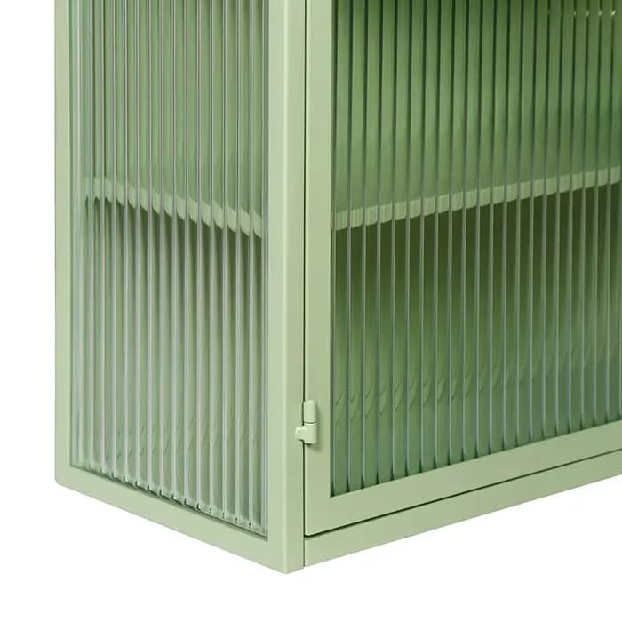 Armoire Murale Moderne à Deux Portes en Verre de 27.56 Pouces, avec Rangement à Trois Niveaux, pour