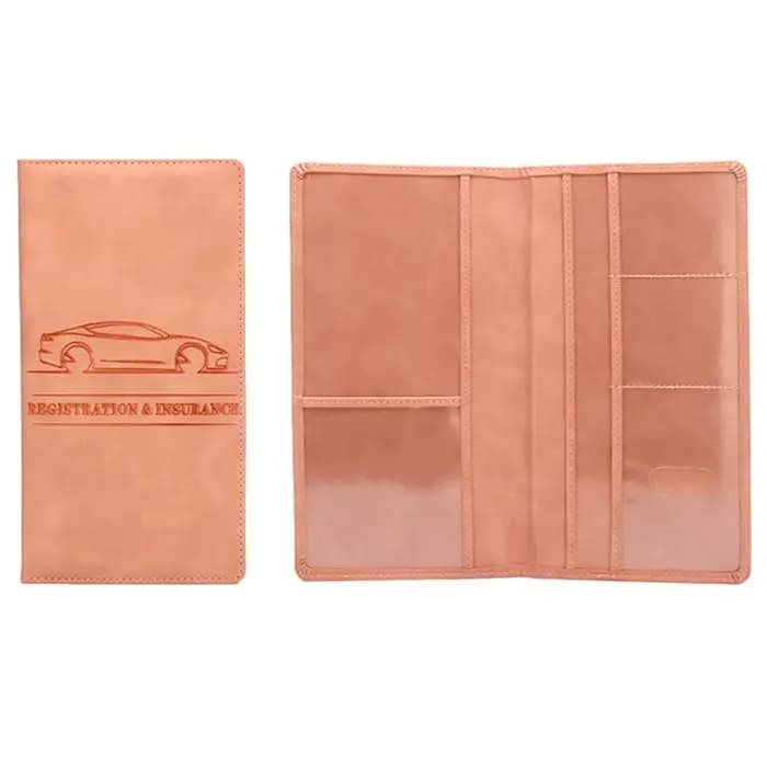 Porte-assurance d'enregistrement de voiture en cuir pour hommes