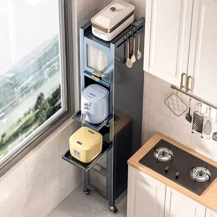 Armoire de rangement pour crevasses de cuisine à tirer