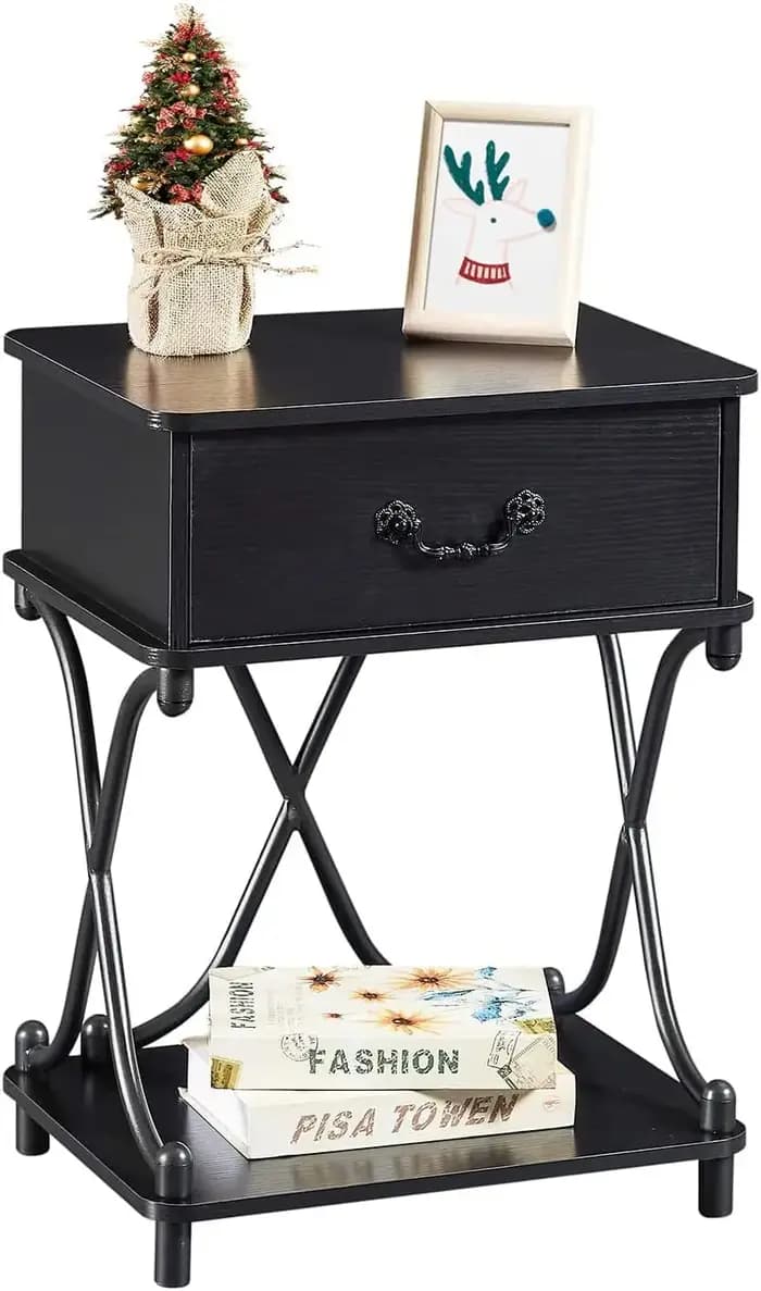 Tables de chevet avec tiroir pour chambre à coucher