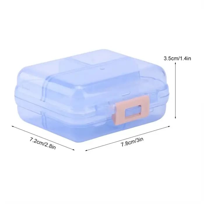 Boîte à pilules avec 7 compartiments, organiseur de médicaments compact, boîte à comprimés avec couvercle hermétique, boîte à pilules hebdomadaire durable