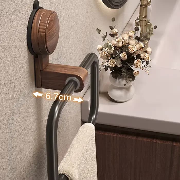 Nouveau porte-serviettes de salle de bain Vintage en bois de noyer étanche