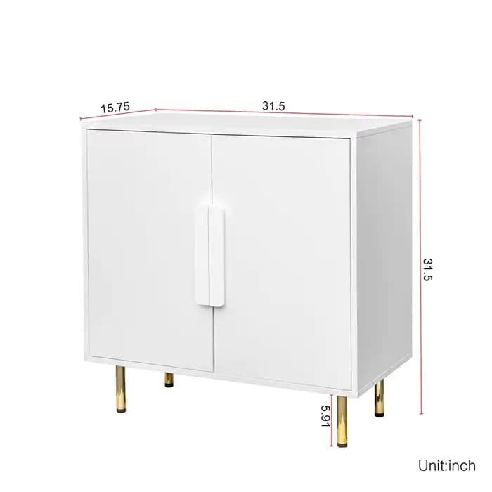 Armoire de rangement moderne avec poignée, buffet, armoires de rangement, 2 portes, salon, salle à m