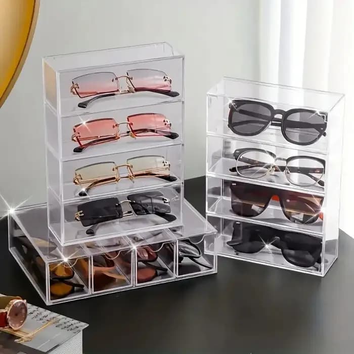 Boîte de rangement à tiroirs en plastique à 4 niveaux