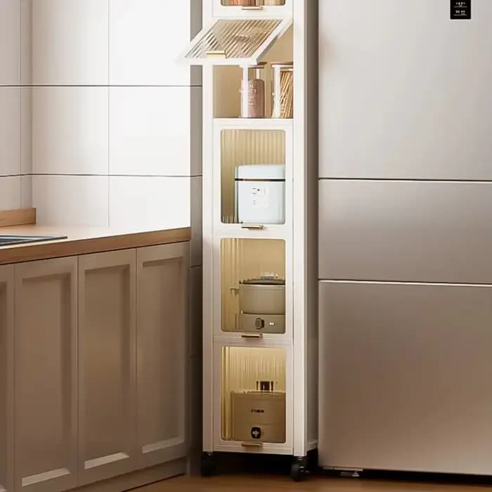 Support de rangement sur espace étroit sur pied