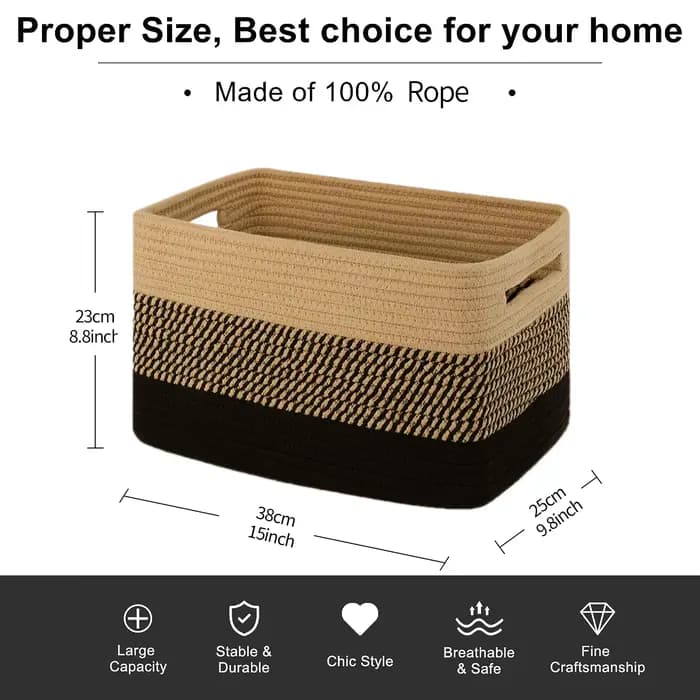 Paniers de rangement pour l'organisation