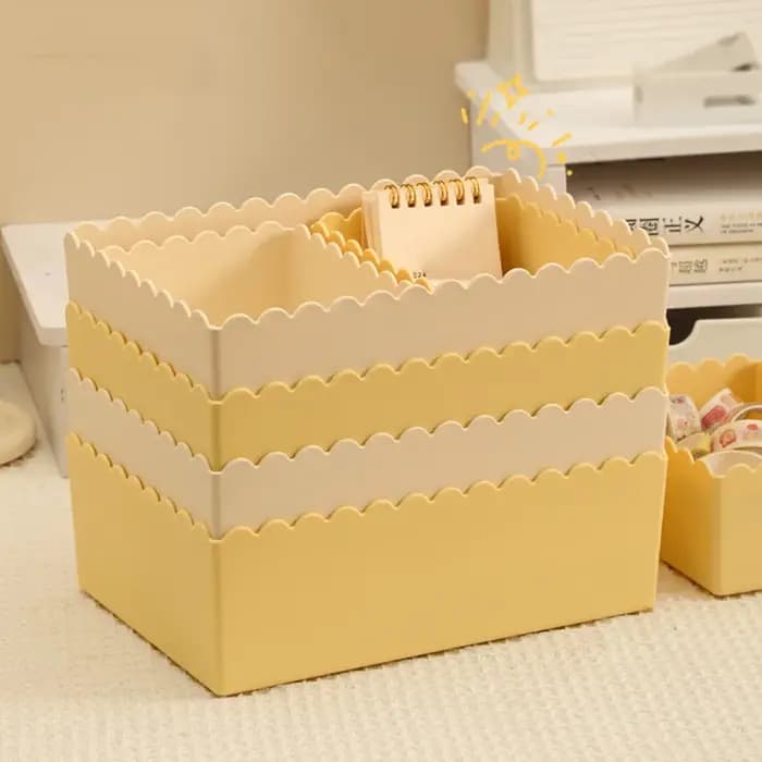 Lot de 2 boîtes de rangement unies pour articles divers