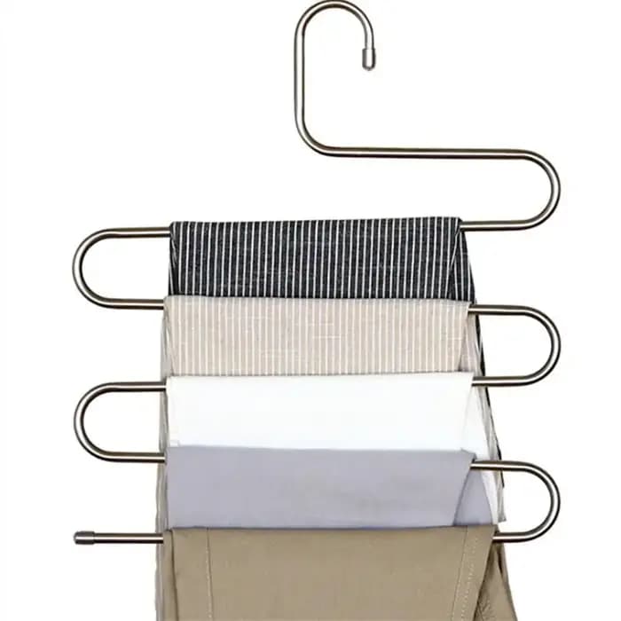 Support de rangement pour pantalons en acier inoxydable