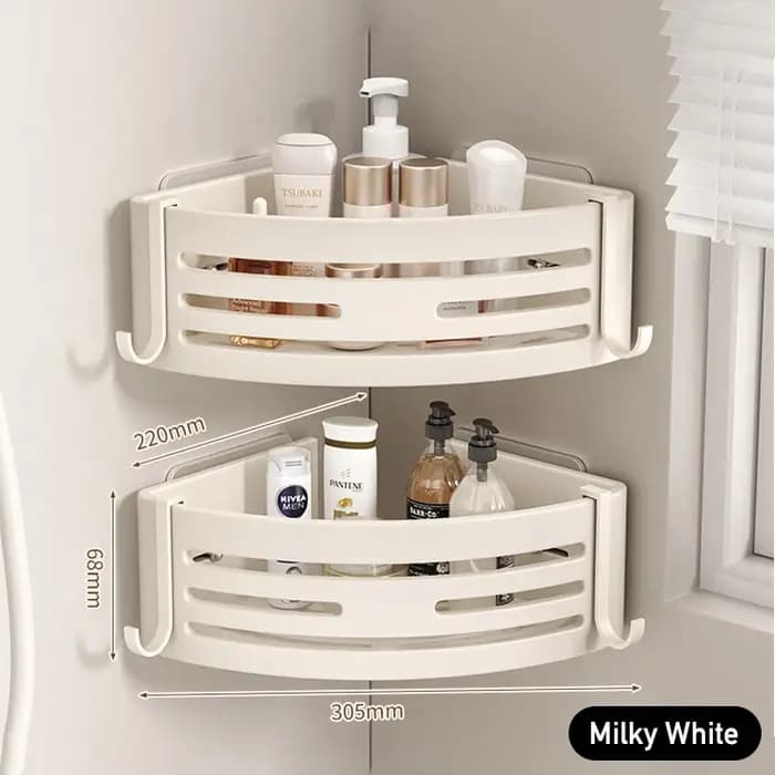 Étagère de rangement murale blanche pour salle de bain
