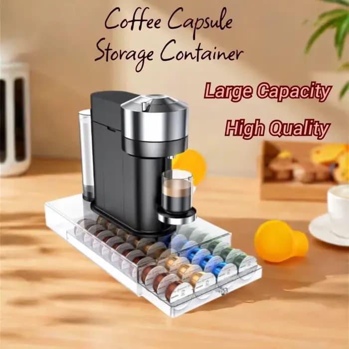 Boîte de rangement en acrylique pour capsules de café