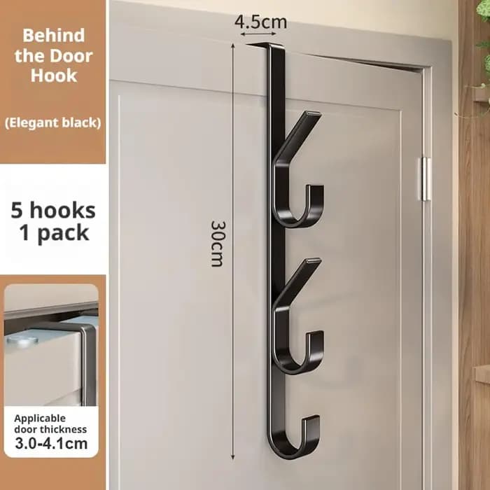 Porte-manteau et support de rangement à suspendre derrière la porte pour armoire