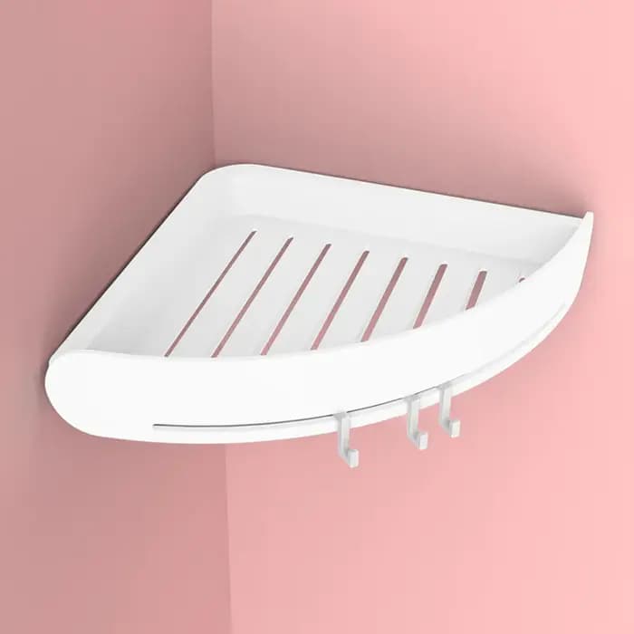 Étagère d'angle en plastique, étagère d'angle, caddie, rangement de douche, support mural, porte-sha