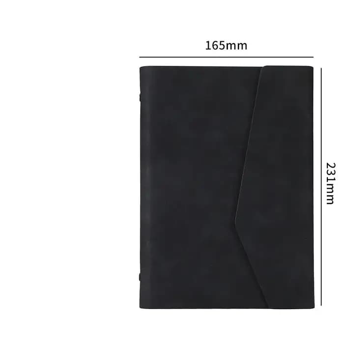 Classeur A5 à 6 anneaux avec papier ligné et pochette de rangement multifonctionnelle pour cartes