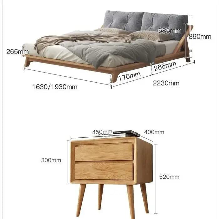 Rangement lit Double chambre Table de chevet lit de couchage français tables de nuit King Mobili Per La Casa accessoires de maison