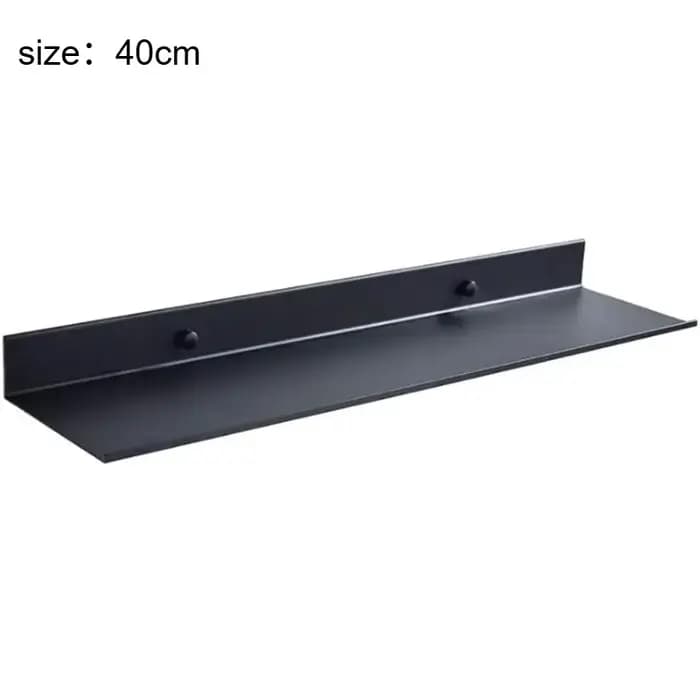 Étagère Murale Murale de Salle de Bain en Promotion 15-50cm Sans Perçage Accessoires de Salle de Bain Étagère de Rangement Moderne pour Cuisine et Douche Noire
