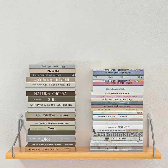 Étagère murale flottante en bois, support de rangement mural, étagère murale sans perçage, pour bibliothèque murale, 1 pièce