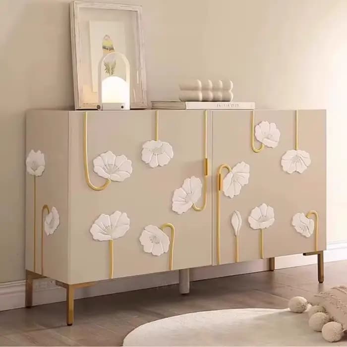 Armoire de rangement crème