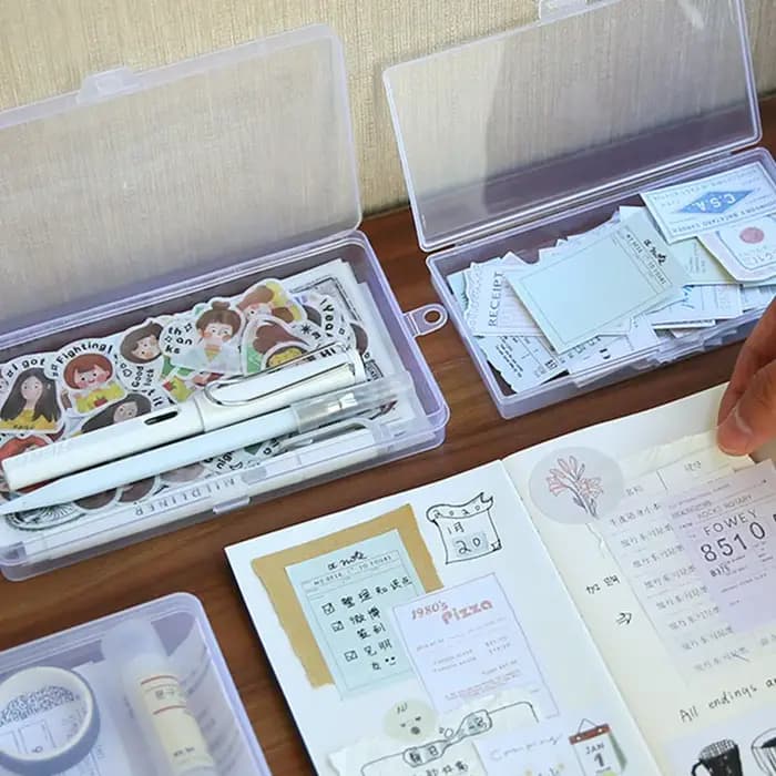 Boîte de rangement en plastique Transparent