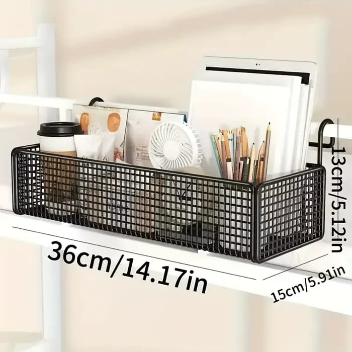 1 pièce de panier de rangement de chevet en fer