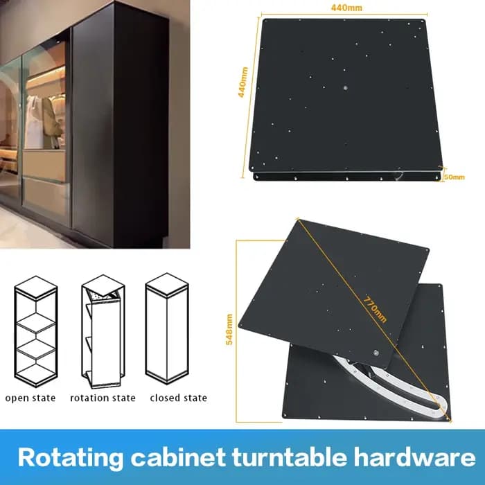 Étagère de rangement rotative électrique à 360 degrés, meuble d'angle créatif, table de présentation
