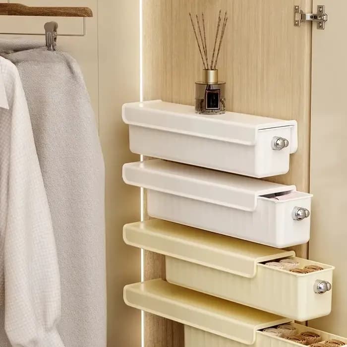 Organisateur de rangement mural pratique trois en un pour sous-vêtements et chaussettes