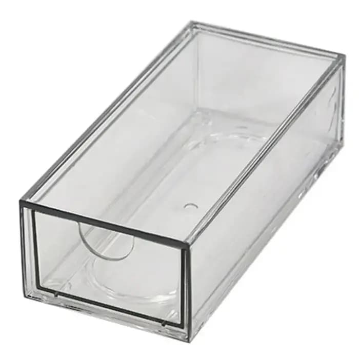 Boîte de rangement de bureau INS, type tiroir, empilable, organisateur de cosmétiques, anti-poussièr