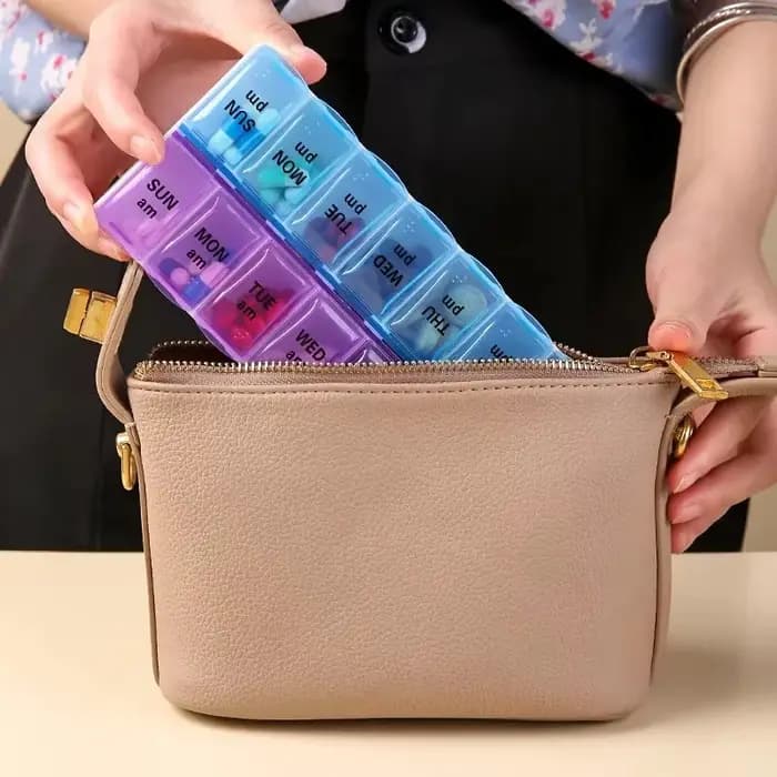 Boîte à médicaments pratique portable de 14 jours