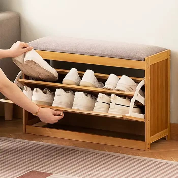 Étagère à chaussures peu encombrante