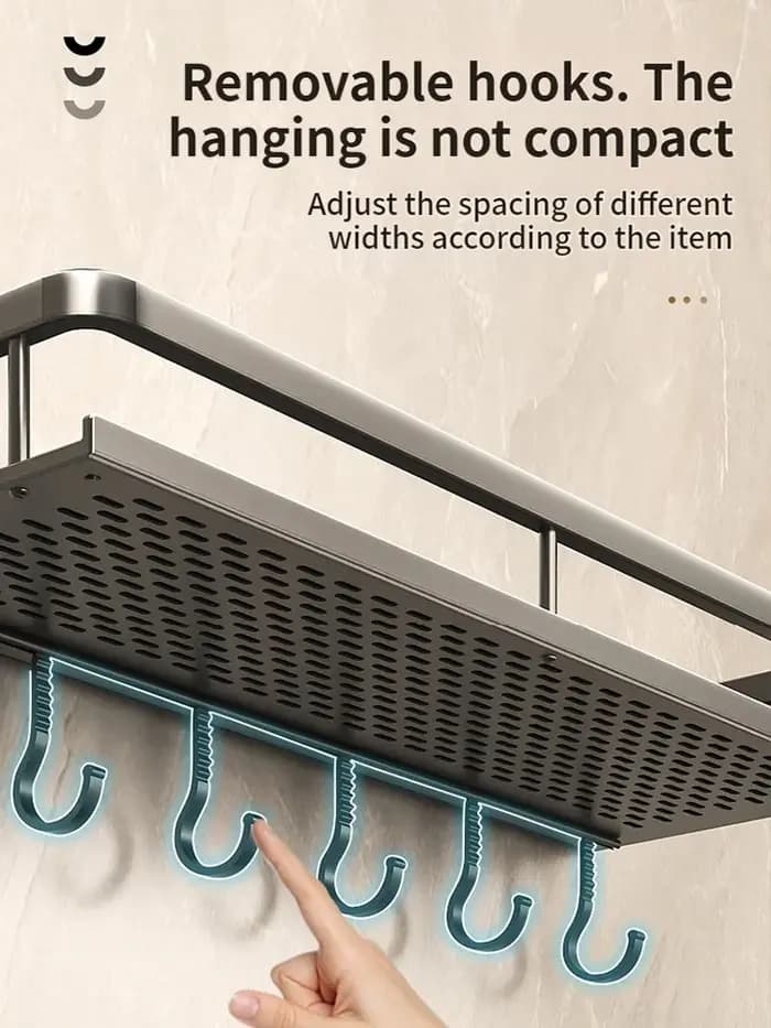 Étagère murale en aluminium pour salle de bain