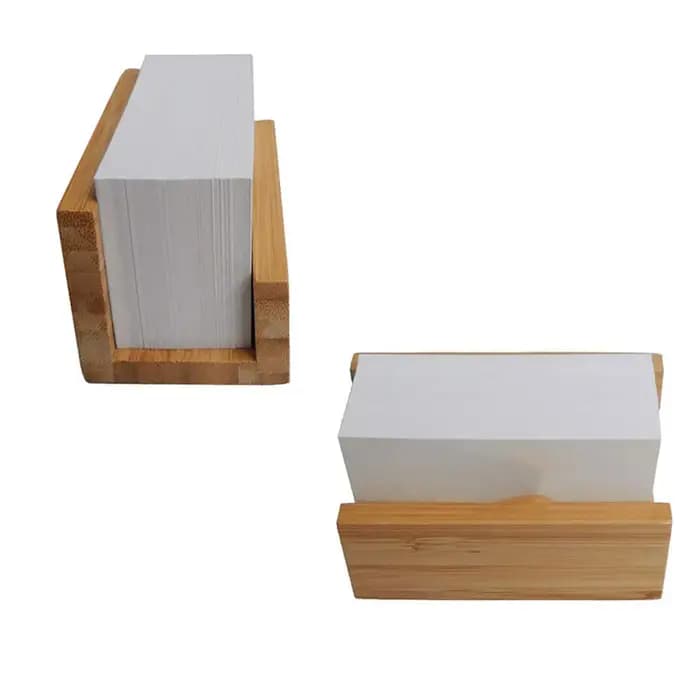 Porte-cartes de visite en bois de bambou