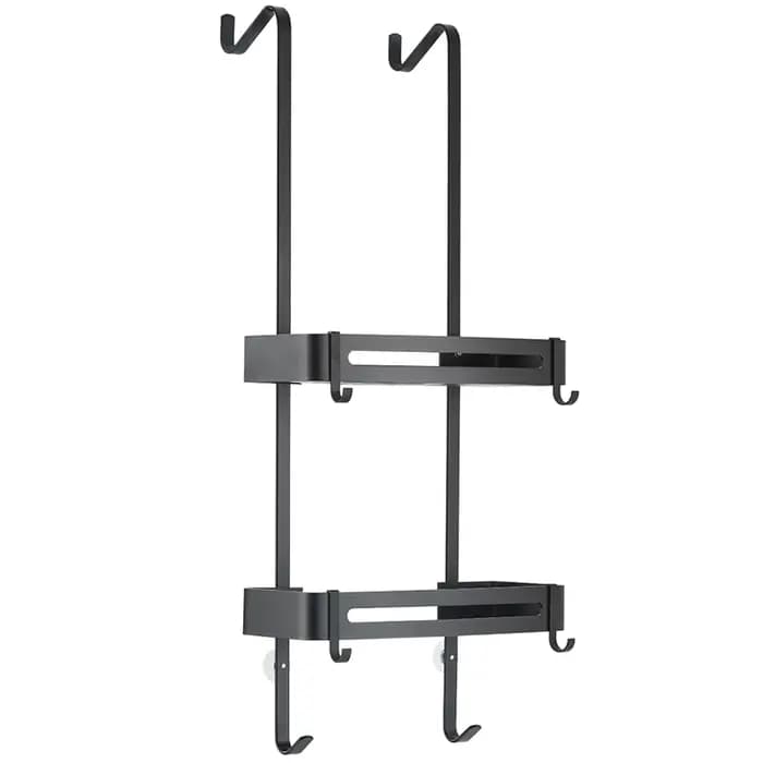 Étagères de bain suspendues noires, organisateur d'étagère de salle de bain, porte-shampooing sans c