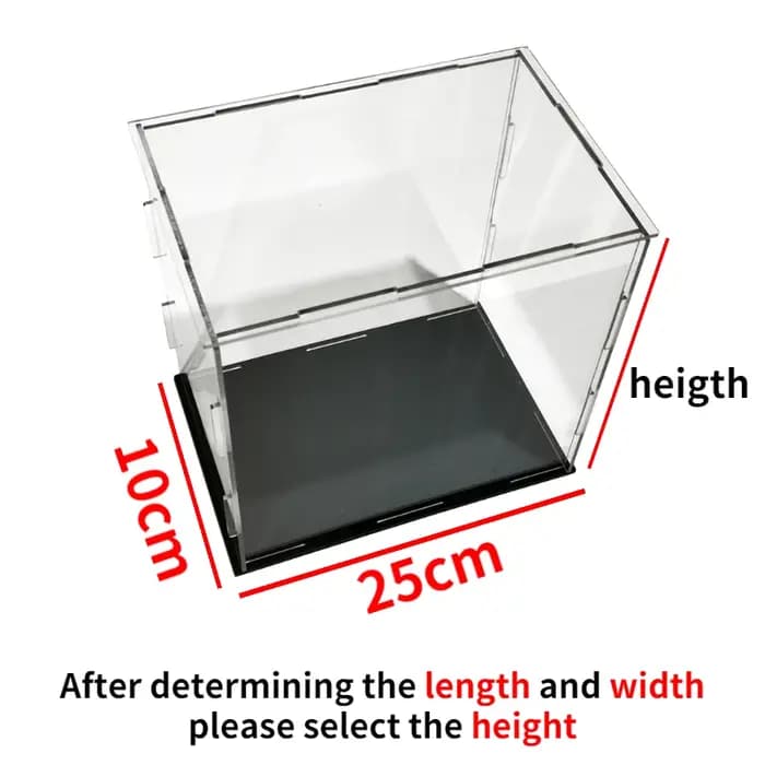 Vitrine en acrylique transparente