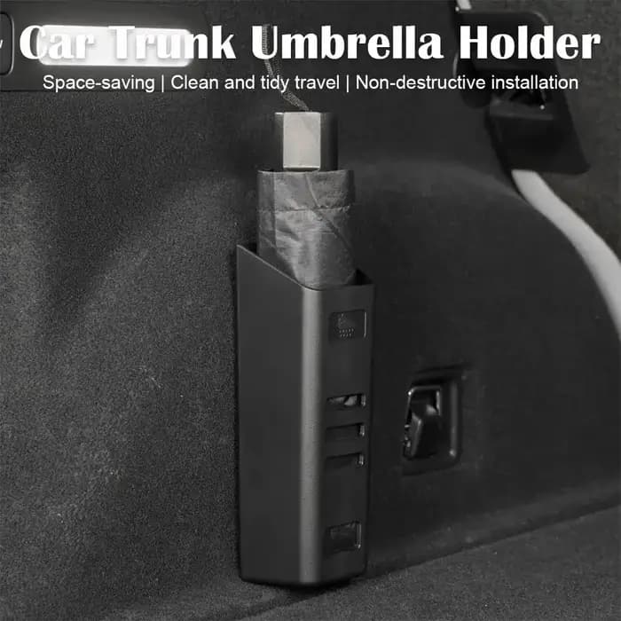 Boîte de rangement pour voiture, support de rangement domestique de type porte, support de parapluie pour coffre de voiture, seau de rangement pour parapluie de voiture