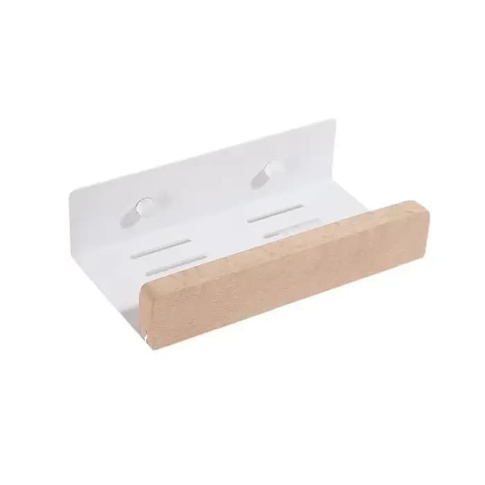 Étagères de rangement de salle de bain en bois