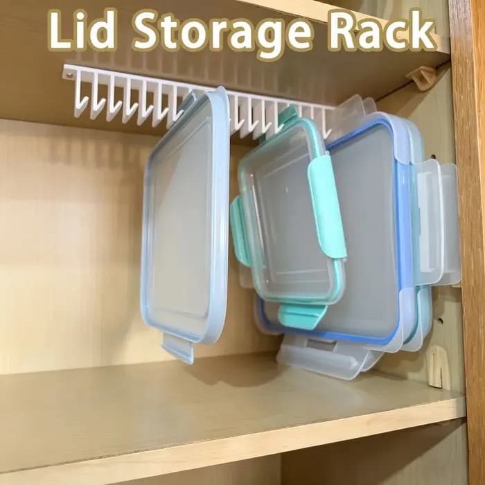 Support de rangement pour couvercles, support à couvercles multi-emplacements sous l'armoire, étagère de cuisine, organisateur d'évier, 5 crochets/10 crochets/19 crochets disponibles