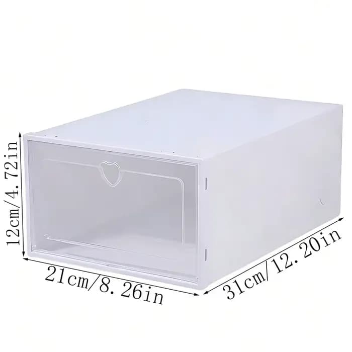 Boîte à chaussures empilable 6/12 pièces avec porte rabattable-convient au dortoir familial, boîte d