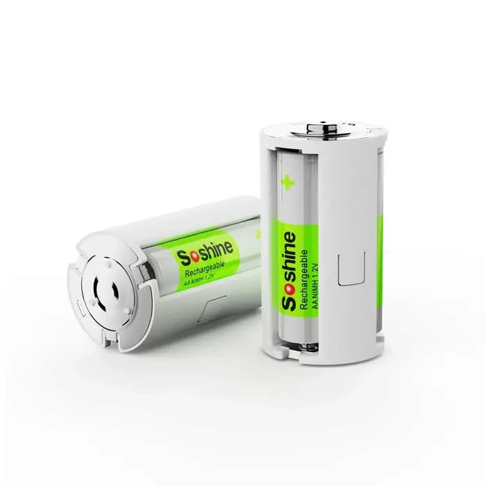 Soshine 3 AA à D convertisseur de batterie adaptateur support Portable boîte de rangement 3 AA à 1 D taille commutateur convertisseur boîtier de support de batterie