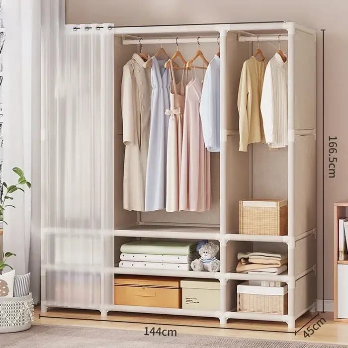 Armoire Pliable Durable Anti-Poussière Grande Capacité