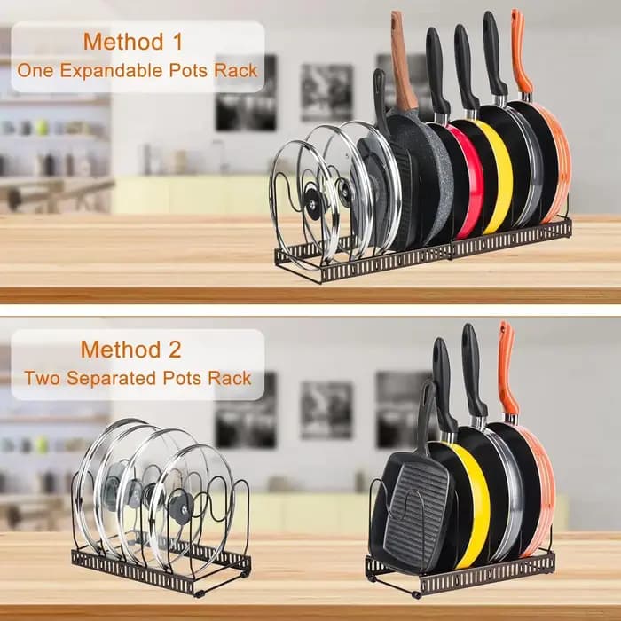 Support de rangement extensible pour casseroles et poêles