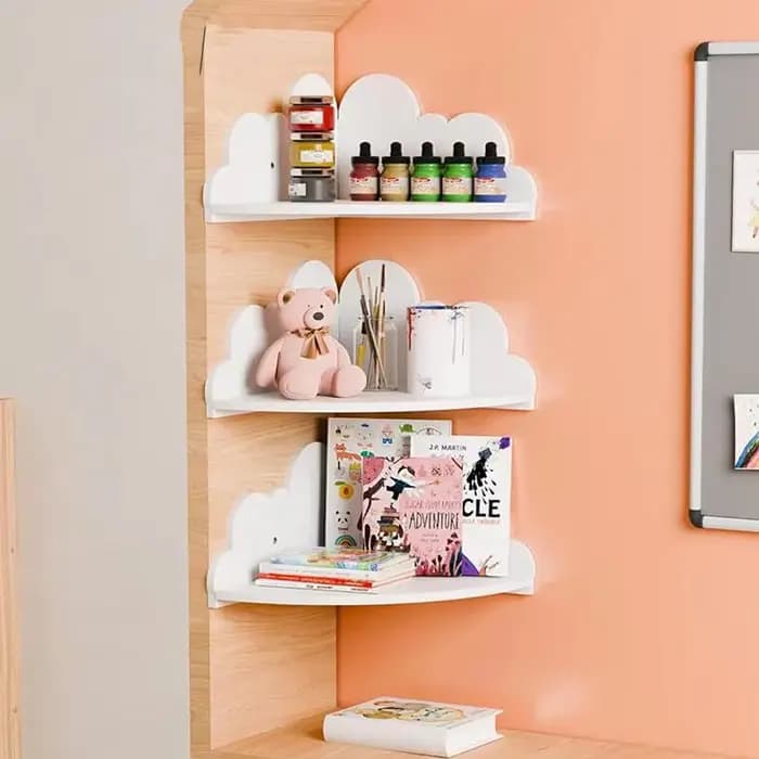 Support de rangement en forme de nuage pour chambre d'enfants