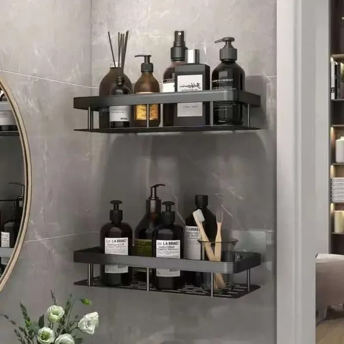 Nouvelle étagère de salle de bain murale sans perçage pour rangement de maquillage