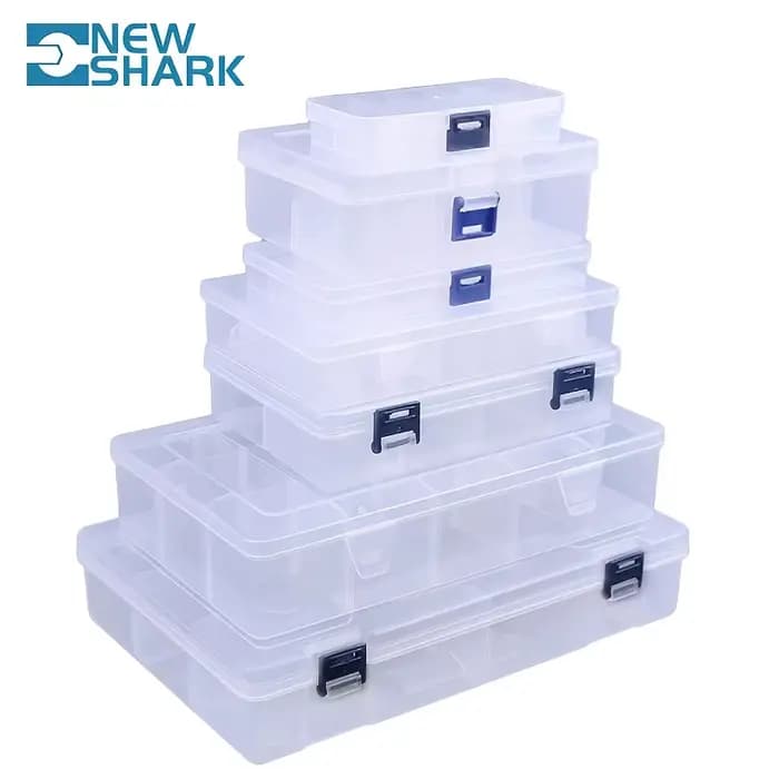 Boîte de rangement en plastique Transparent réglable à 10 grilles