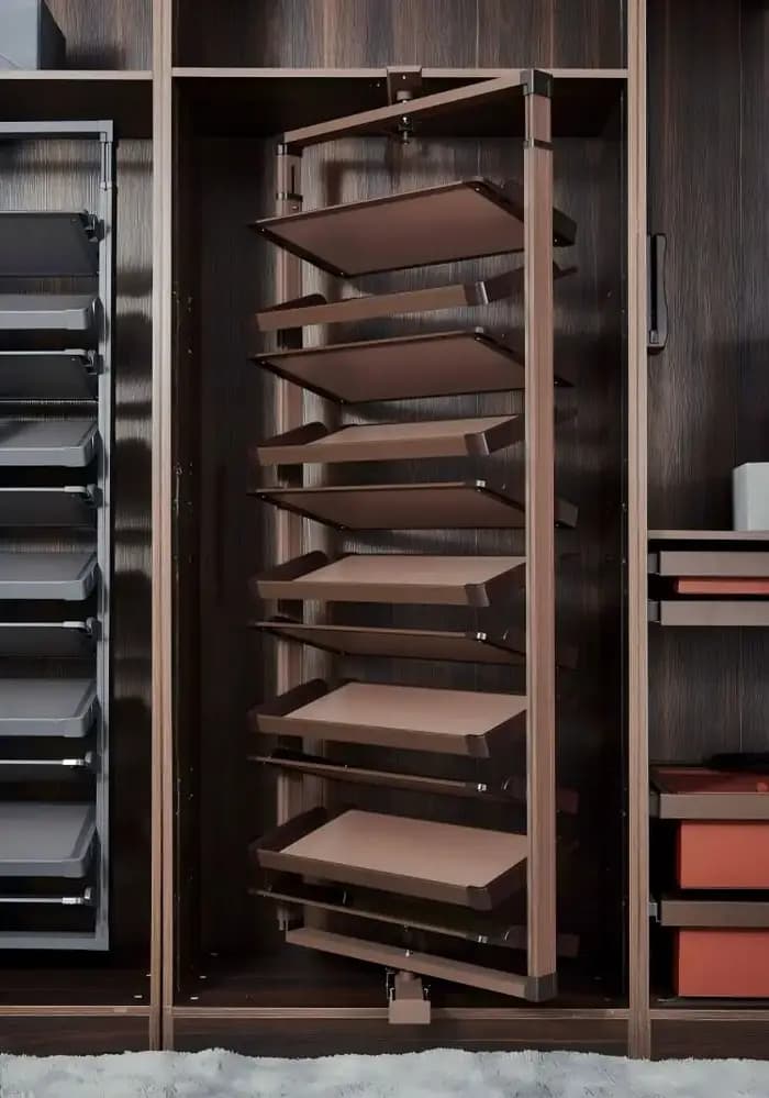 Économie de place 360 ° Étagère à chaussures rotative