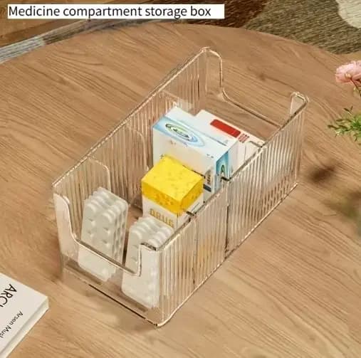 Boîte de rangement de médicaments avec séparateurs