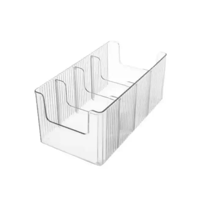 Boîte de rangement de bureau en acrylique transparent, 1 pièce, boîte de rangement rectangulaire à 4
