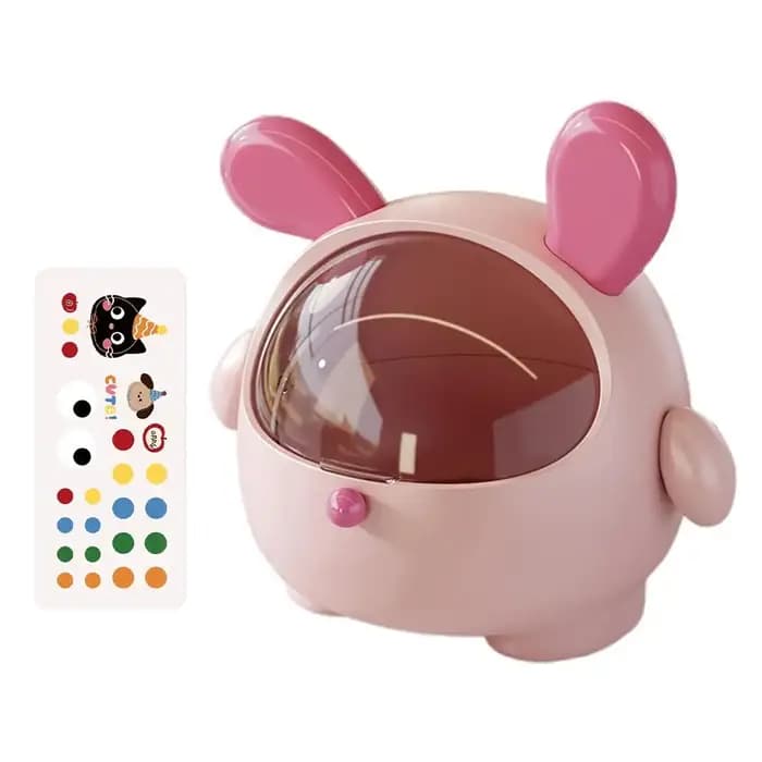 Support de rangement kawaii coréen en forme de lapin, organiseur de bureau mignon pour filles, boîte